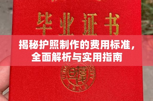 恩施揭秘护照制作的费用标准，全面解析与实用指南
